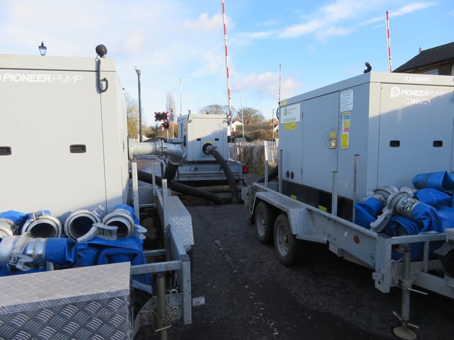 Pumps will remain in place and operational until river levels have fallen.