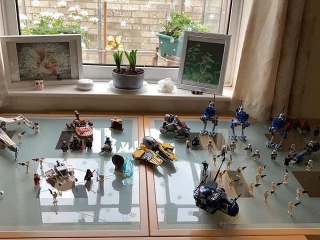 Mika Squirrels looks all set for battle, with this Lego display.