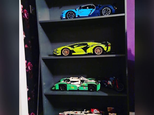 Richard Garfield James, has a colourful Lego car collection.