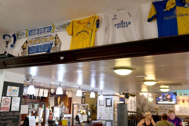 The Drysalters, on Elland Road, is well known for welcoming away fans on Leeds United match days. It is named after the first landlord, Joseph Lee who's job was described as a 'drysalter'. Drysalters were dealers in a range of chemical products, including glue, varnish, dye and colourings.
