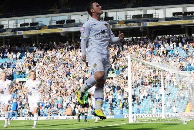 Ross McCormack celebrates with the Elland Road faithful after scoring what proved to be the winner.