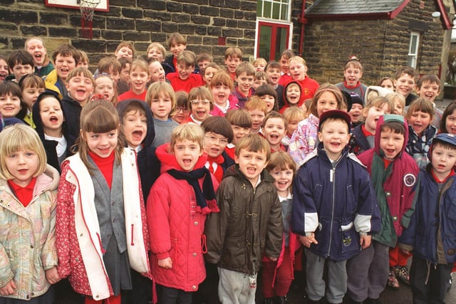 Three cheers from children at Aberford C of E Primary which received a good report in an Ofsted inspection.