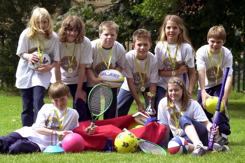July 2000 and eight pupils from Waterloo Junior School won BT Tops Sports Challenge. Pictured, back, Natalie Haigh, Leanne Mitchell, Richard Pearson, Bob Eliott, Jodie Galloway and Philip Fetcher. Front: Daniel Smith and Samantha Armitage.