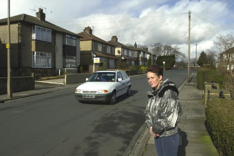 This is Jayne Grimes, pictured outside her home on Moorland Road which she claims was being used as a rat run.