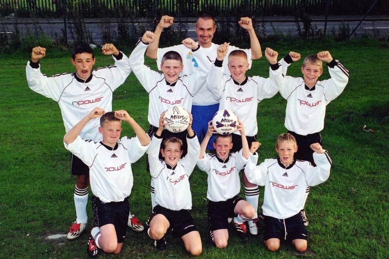 Rothwell Juniors U-14s were celebrating a new kit and sponsor. The team are pictured with Npower's Richard Booth.