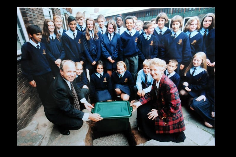 Chris Rogan of BAe opened the Technology College by burying a time capsule prepared by pupils at the school