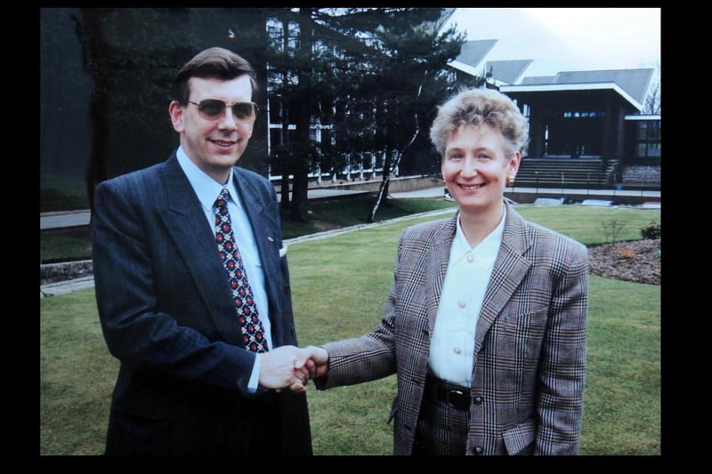 Head teacher Dr Dennison left Archbishop School in 1995, to be replaced by Mrs Gillian James