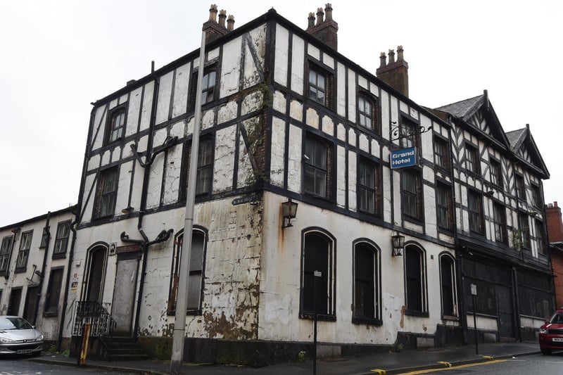 The Grand Hotel, Dorning Street, Wigan - now derelict for many years, the building is thought to date back to the 1880s