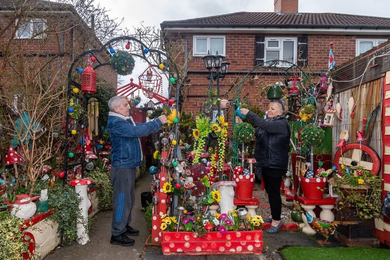 May said that people around Garforth 'know what she's like' and have been dropping off old furniture to give her the materials to make new things with.