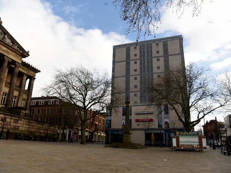 Crystal House. In 1947 the magnificent gothic Public Hall, built to display Preston's 19th Century industrial wealth and designed by architect Sir George Gilbert Scott burnt down and was left derelict until 1962 when Crystal House was built.