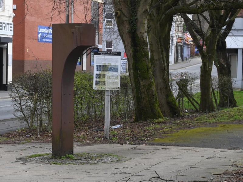 Plungington Sculptures. One reader said "The apparent piece of "modern art " on Aqueduct St,.. I'd take down and weight it in and donate proceeds to fill the hole were it was... it's a eye sore..."