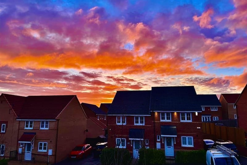 Matthew Jaggar seized the opportunity to photograph the stunning clouds over his neighbours' homes.