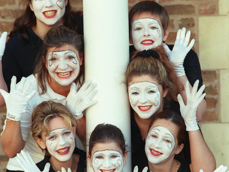 Goldmime, a group of Mime artists from Garforth were preparing to audition for Freeport at Glasshoughton.