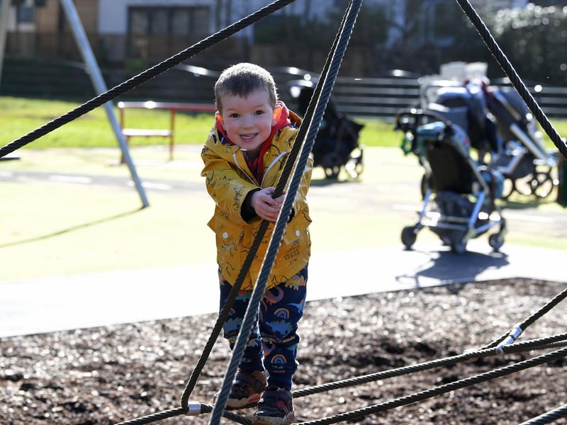 New equipment includs a large junior slide and a ‘toddler village’ with roadways for bikes and trikes