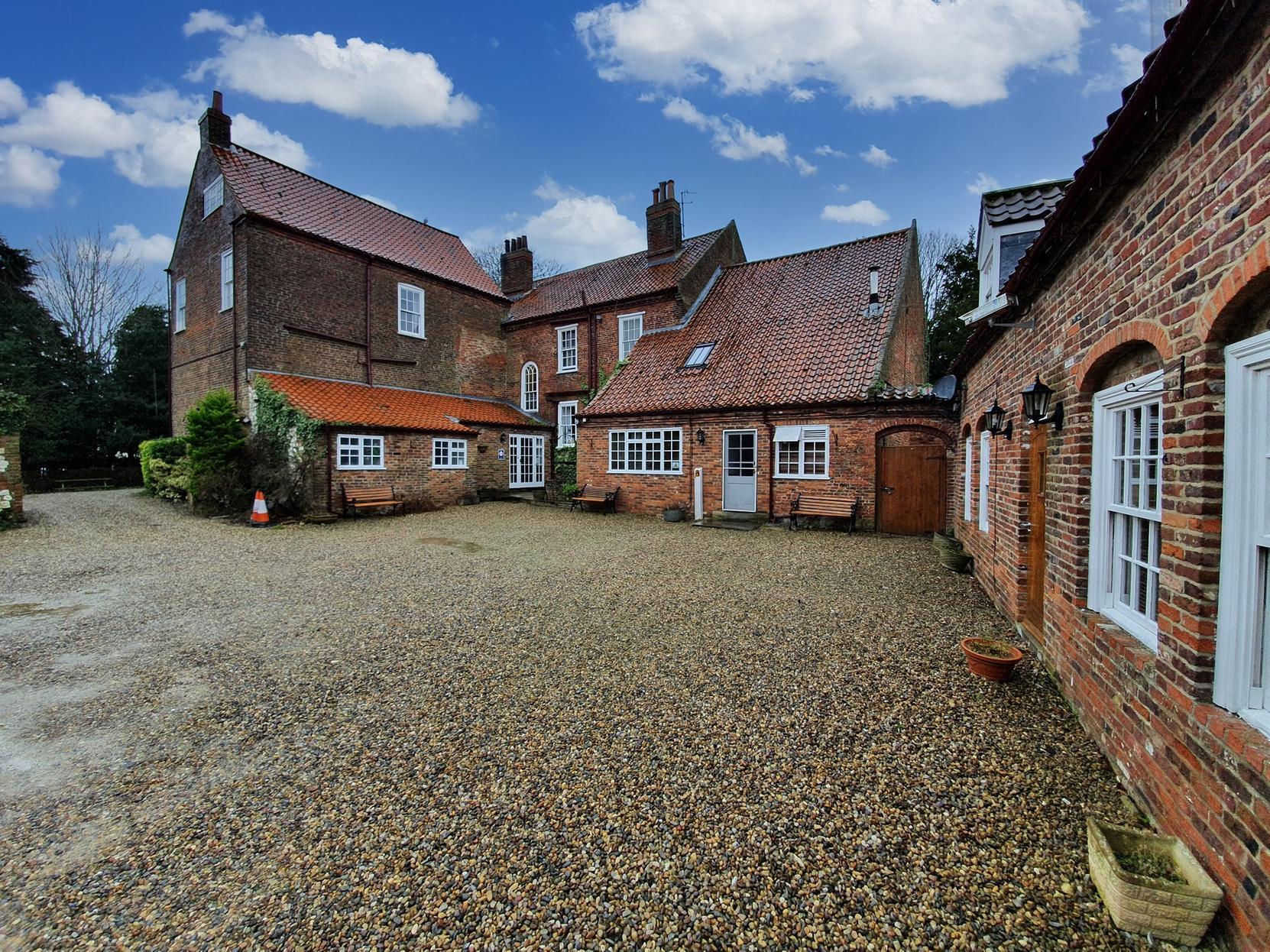 The exterior of the property.