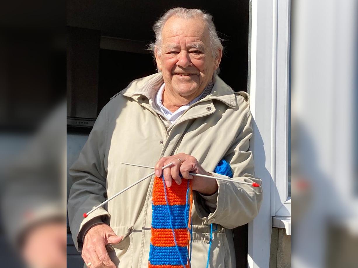 Terry Alderson has been hard at work with his needles