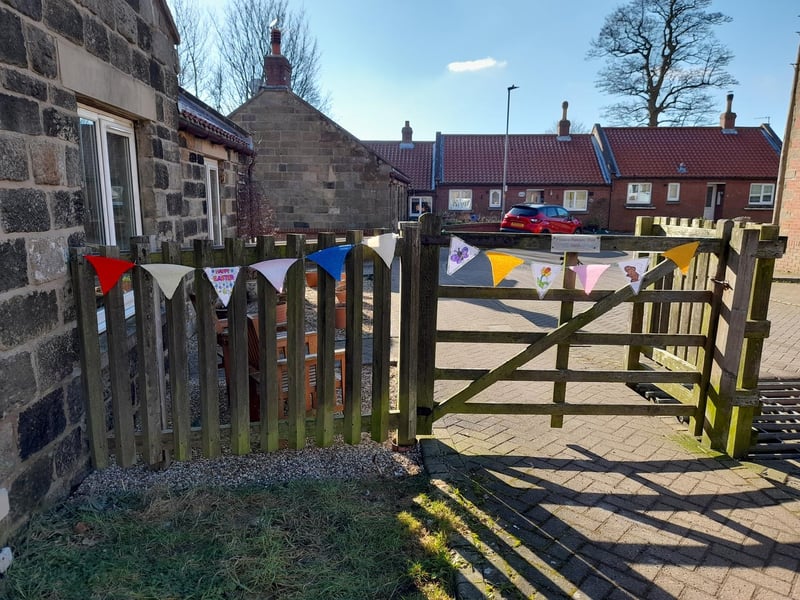 The pretty bunting is brightening up the villages