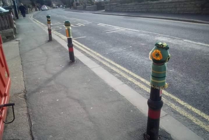 Even the bollards have been decorated