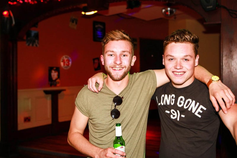 Ross and Lewis enjoying their night in Bar2B, in 2016.