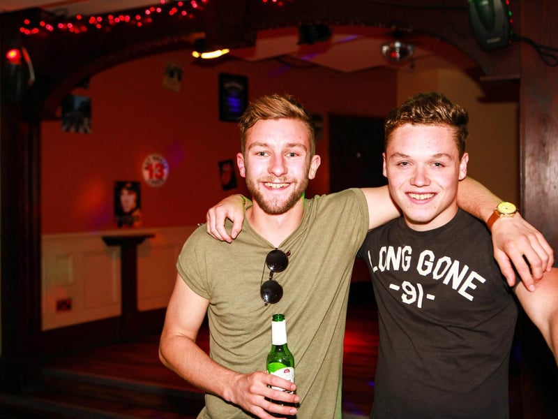 Ross and Lewis enjoying their night in Bar2B, in 2016.
