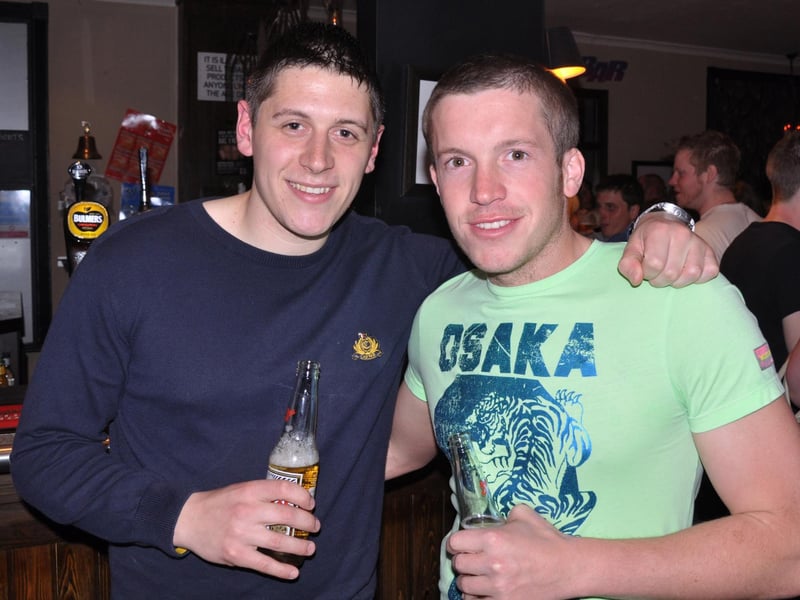Matt and Karl out for Bank Holiday drinks in Soltz in 2009.