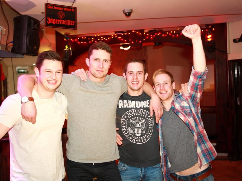 Matty, Coleman, Ben and Danny in Bar2B, in 2015.