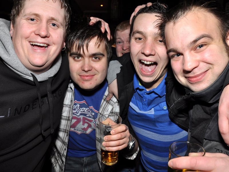 Stan, Bladesy, Paul and Petner get the rounds in at Soltz, in 2010.