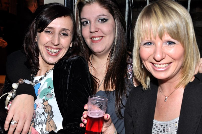 Claire, Claire and Debbie enjoying a night out in Soltz, in 2010.