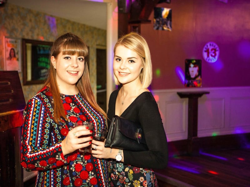 Amy and Beth in Bar2B, in 2016.