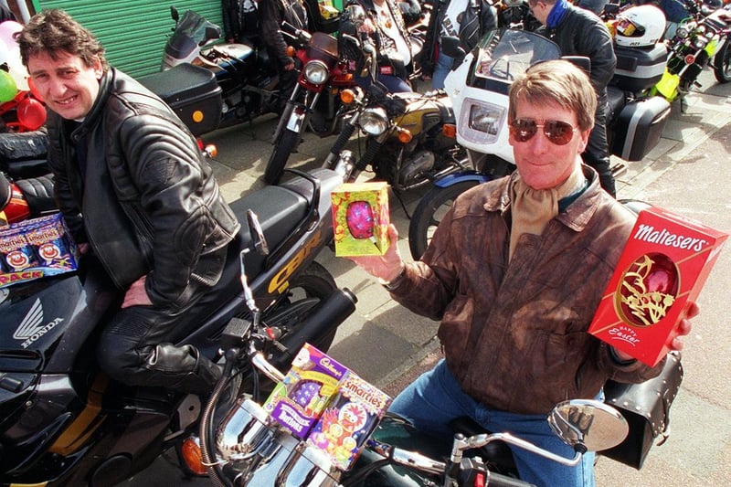 Bob Haworth from norbreck joined dozens of Fylde Bikers to deliver easter eggs to Childrens Homes inthe Fylde