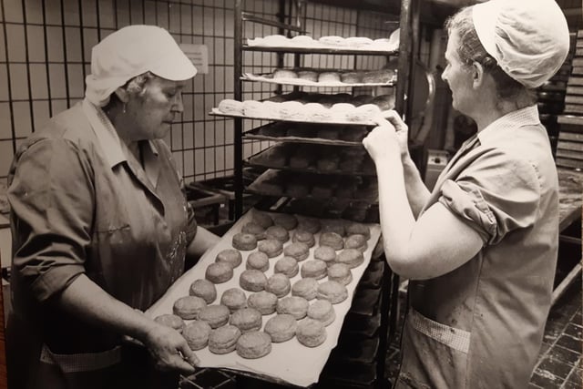 Burton's Biscuits - Danish pastries being prepared for icing