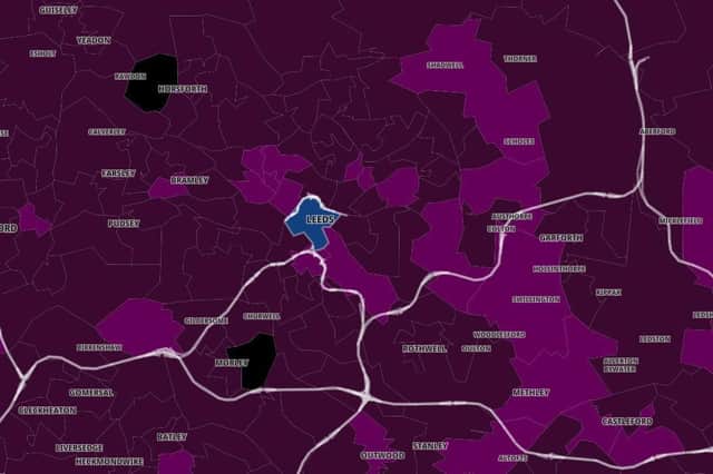 Here are the Leeds neighbourhoods with the highest Covid rates (Photo: Gov.UK)