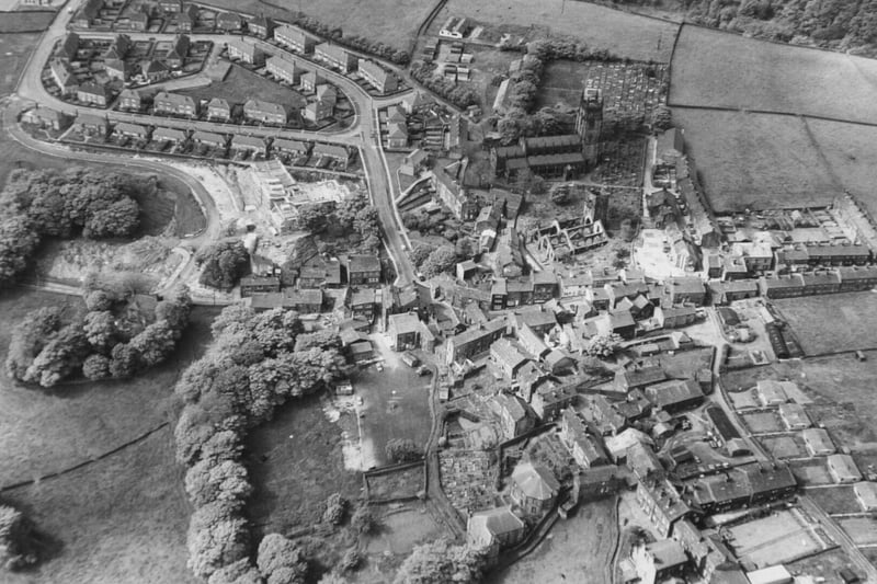 Aerial view of Heptonstall in 1972.