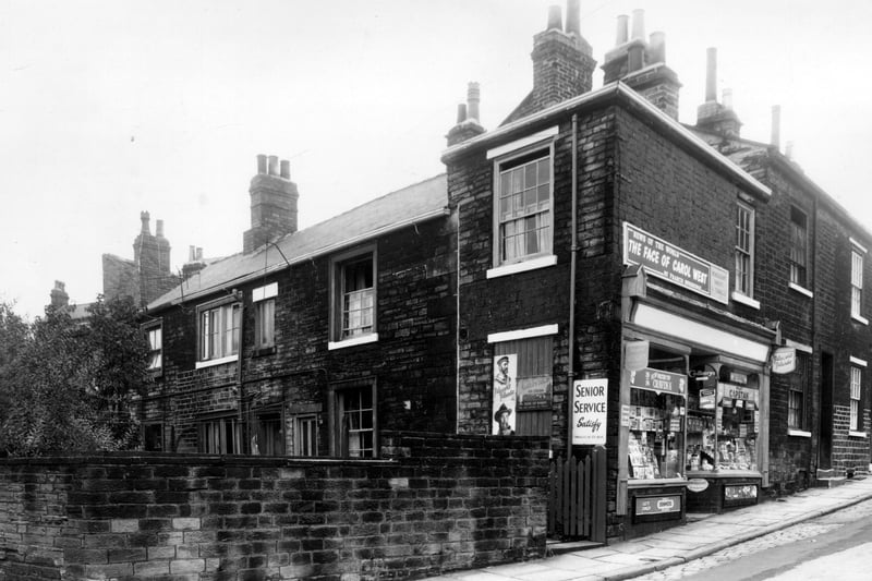 A newsagents and sweet shop on Delph Lane in Woodhouse. Pictured in September 1959.