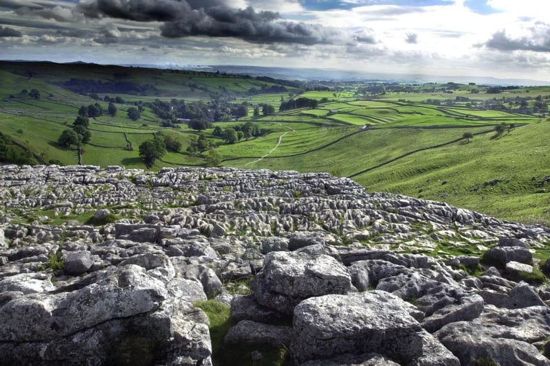 Malham Cove was used to film the scene when Hermione and Harry split from Ron, run away and go camping on a cliff, in this 7th Harry Potter movie.