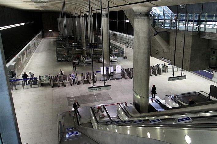 The modern Canary Wharf station was featured in Rogue One where Jyn Erso is being chased by stormtroopers. Location scout David O’Reilly said at the time: "We needed a space transport hub and it looks so futuristic, we felt Canary Wharf station would be perfect."