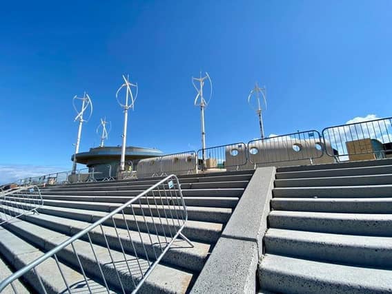 Cleveleys seafront received a sci-fi makeover in preparation for the filming of Disney's new series Star Wars: Andor.