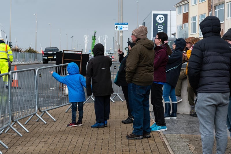 Excited Star Wars fans braved the rain in a bid to see some of the filming taking place on the Promenade and beach in Cleveleys. Filming is expected to take place until May 11.