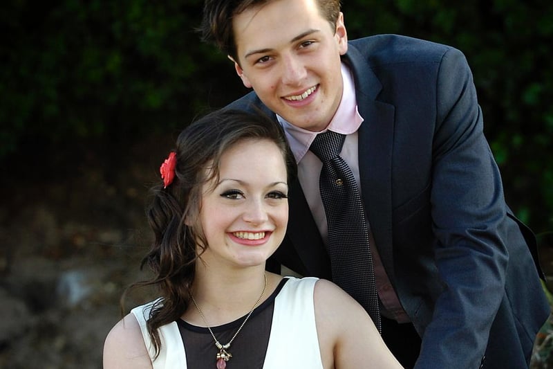 Lytham St Annes High School sixth form prom 2011. Sarah Jackson and Joe Spencer.