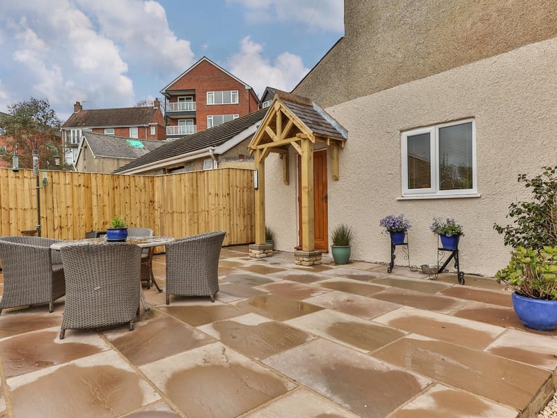 Large patio area for outdoor dining or entertaining
