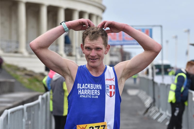 The Blackpool Bounce Back 10k was won by Chris Walton, 36, a member of the Blackburn Harriers club, who finished in 37 minutes and 10 seconds.