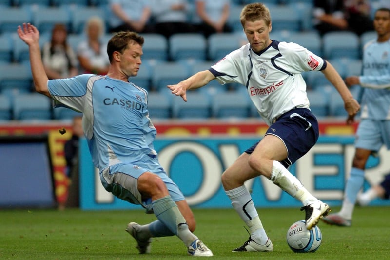 Paul Gallagher on his PNE debut against Coventry in September 2007
