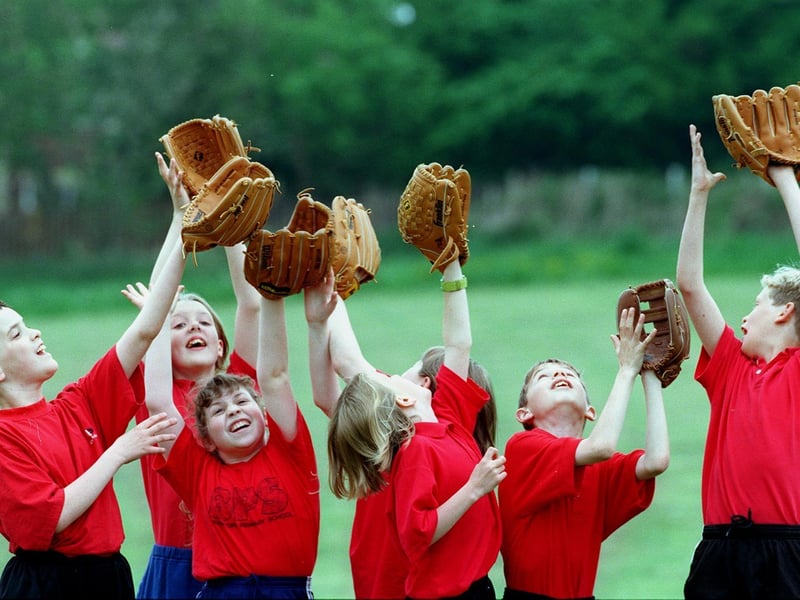 Pupils at Bramhope Primary enjoy catching practise during a baseball day held at the school.