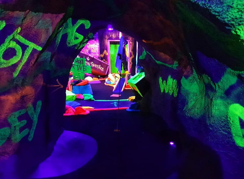 Graffiti Golf, Central Promenade, Blackpool
Open all year round, Graffiti Golf is an exciting glow in the dark 12-hole crazy gold course set over two floors.
Booking is recommended at peak times to avoid queing.
For more information visit https://www.graffitigolf.co.uk/#