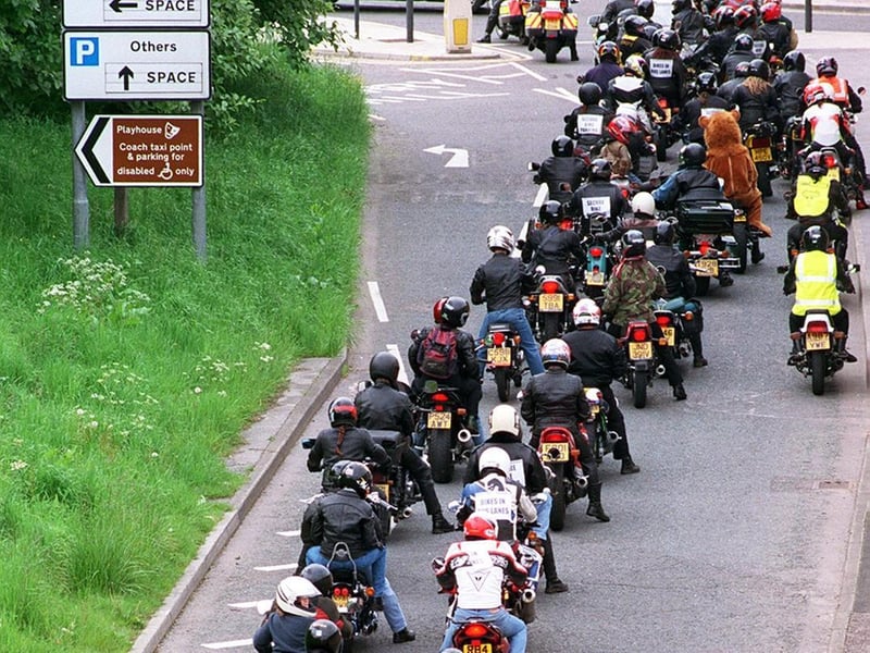 Members of the Leeds branch of the Motorcycle Action Group took to the city's streets to draw attention to their campaign for motorcycles to have the use of bus lanes.