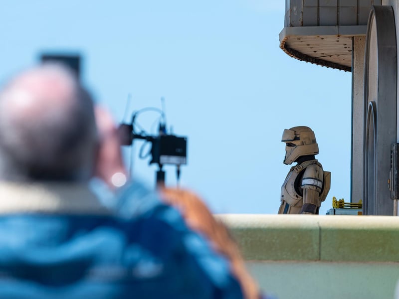 The first Shoretroopers were spotted on the Cleveleys set