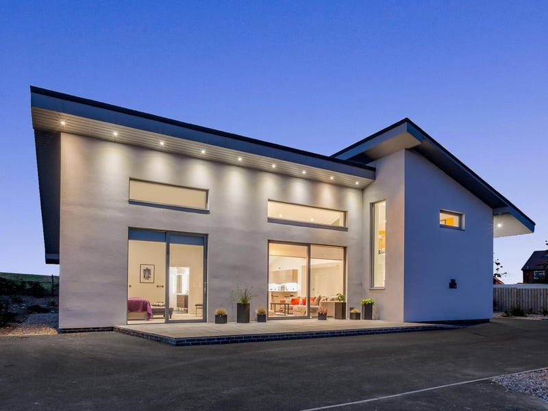 Exterior view of the designer property