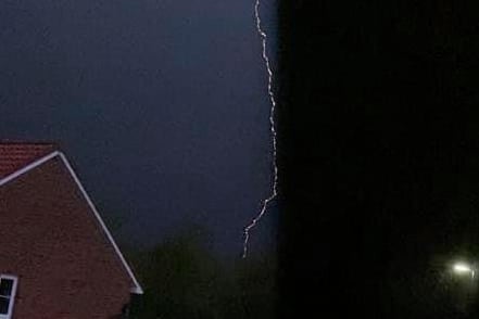 This bolt of lighting was posted by Dannie McIntyre.