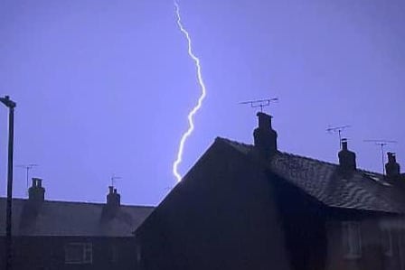 Mel Riley shared this impressive shot as lightning came down from the sky.