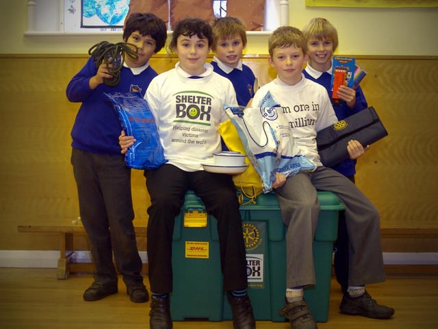 Ruswarp School raised £490 for a shelterbox for international disasters.